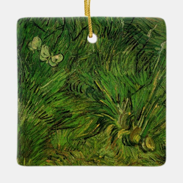Ornement En Céramique Deux papillons blancs par Vincent van Gogh (Devant)