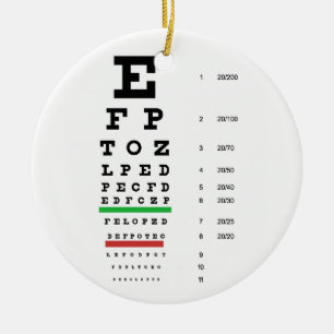 Ornement En Céramique diagramme de vision d'oeil de Snellen pour
