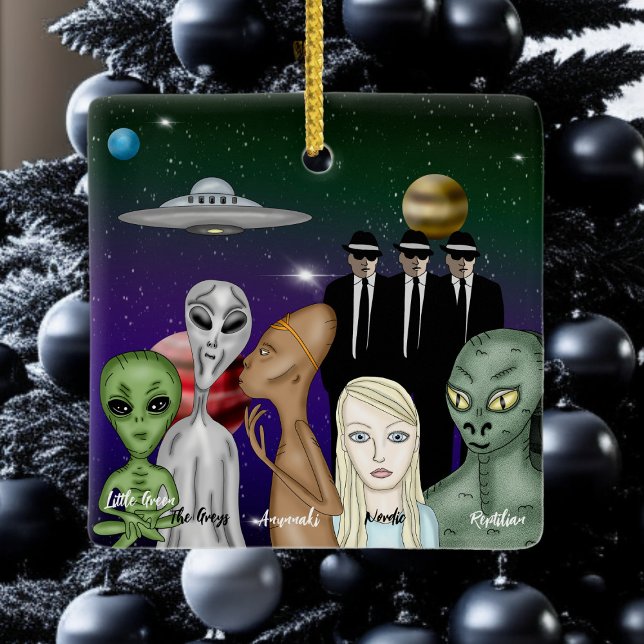 Ornement En Céramique Différentes espèces Aliens, OVNI, Planètes Personn (Créateur téléchargé)