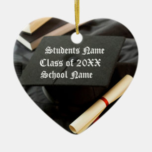 Ornement En Céramique Diplôme de Casquette de Tassle