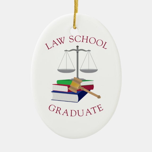 Ornement En Céramique Diplômé de l'école de droit (Devant)