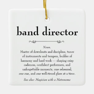 Ornement En Céramique Directeur de bande Définition Merci Cadeau