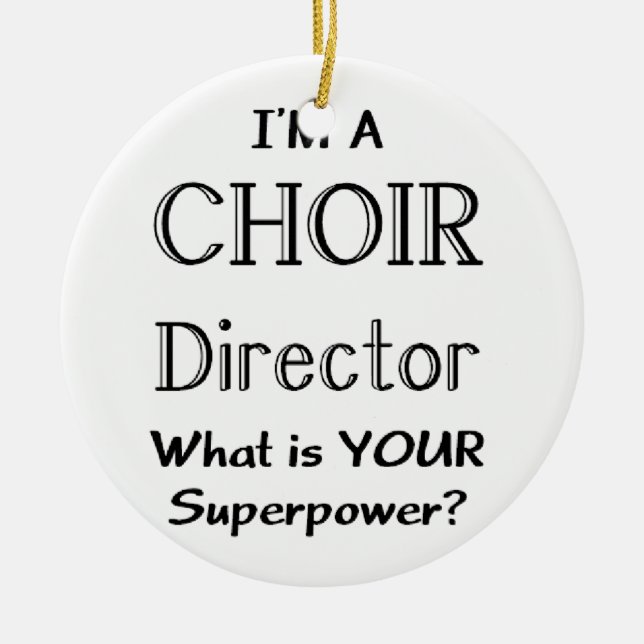 Ornement En Céramique Directeur de chorale (Devant)