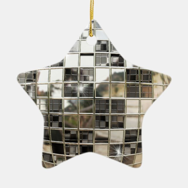 Ornement En Céramique Disco Mirrorball Star Orament (Devant)