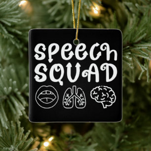 Ornement En Céramique Discours Squad SLP Discours Langue Pathologiste Dr