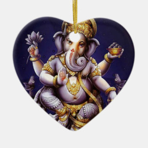 Ornement En Céramique Divinité indoue d'éléphant asiatique de Ganesh