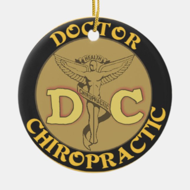 ORNEMENT EN CÉRAMIQUE DOCTEUR DC CHIROPRACTIC CHRISTMAS ORNAMENT (Devant)