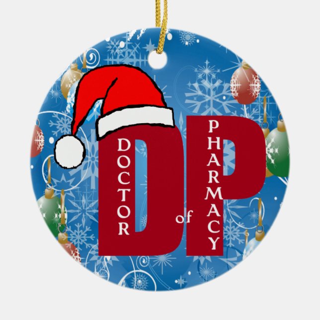 ORNEMENT EN CÉRAMIQUE DOCTEUR PHARMACY D'ORNEMENT DE NOËL DE DPM PÈRE (Devant)