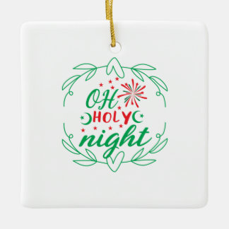 Ornement En Céramique Don de Noël Oh Soirée Sainte