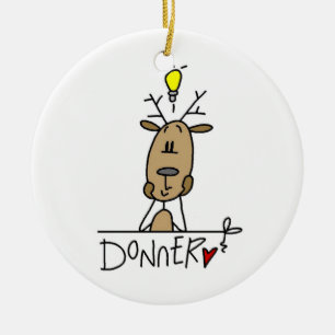 Ornement En Céramique Donner l'ornement de souvenir de Noël de renne