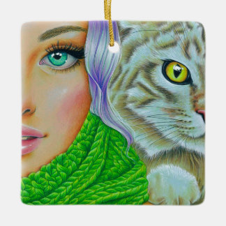 Ornement En Céramique "Double Trouble" ornament