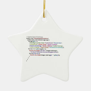 Ornement En Céramique Douze jours de Noël dans Java et python