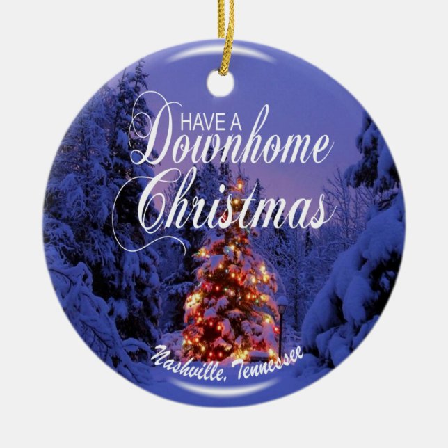 Ornement En Céramique Downhome Nashville Christmas Orament (Devant)