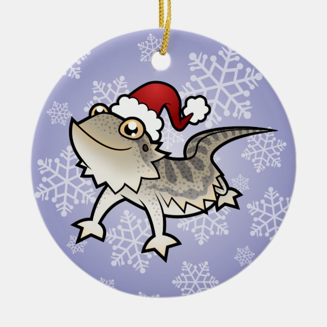 Ornement En Céramique Dragon barbu de Noël/dragon de Rankins (Devant)