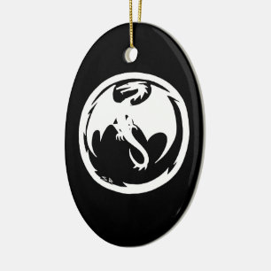 Ornement en céramique Dragon blanc