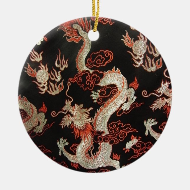 Ornement En Céramique Dragon chinois (Devant)