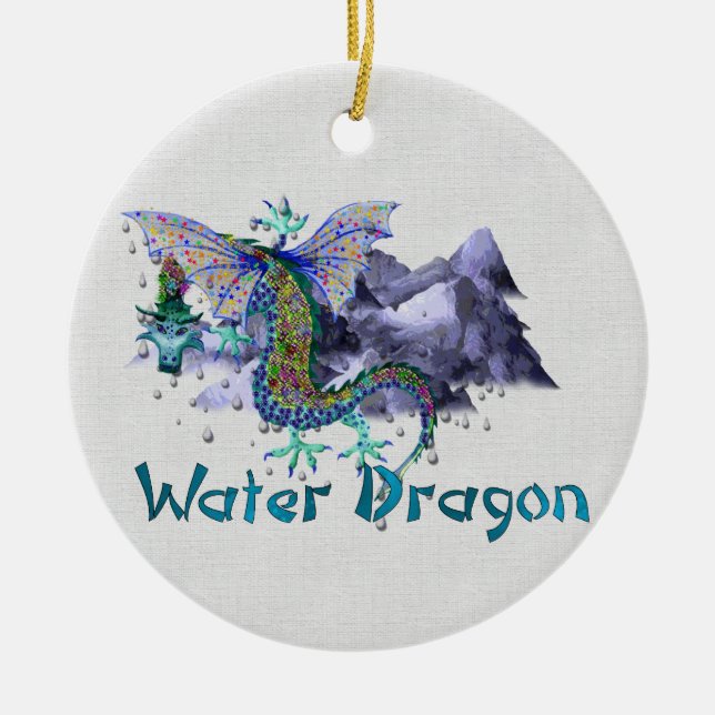 Ornement En Céramique Dragon d'eau (Devant)
