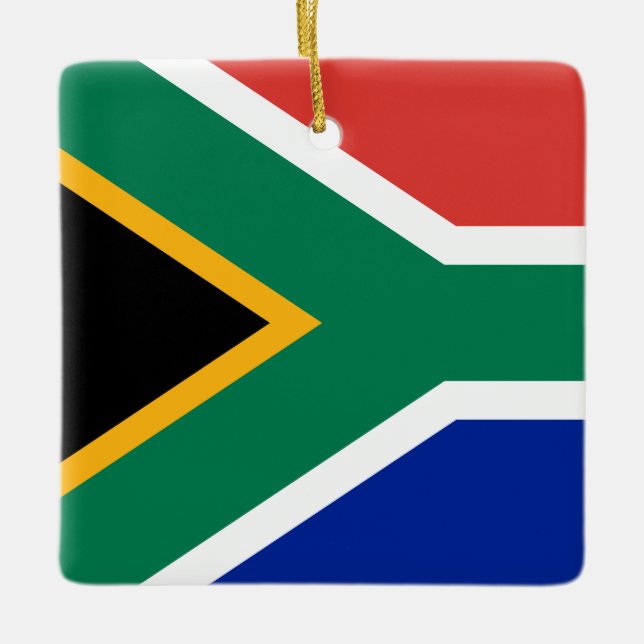 Ornement En Céramique Drapeau Afrique du Sud (Devant)