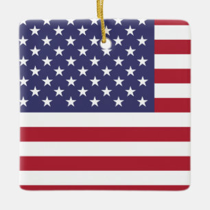 Ornement En Céramique Drapeau américain