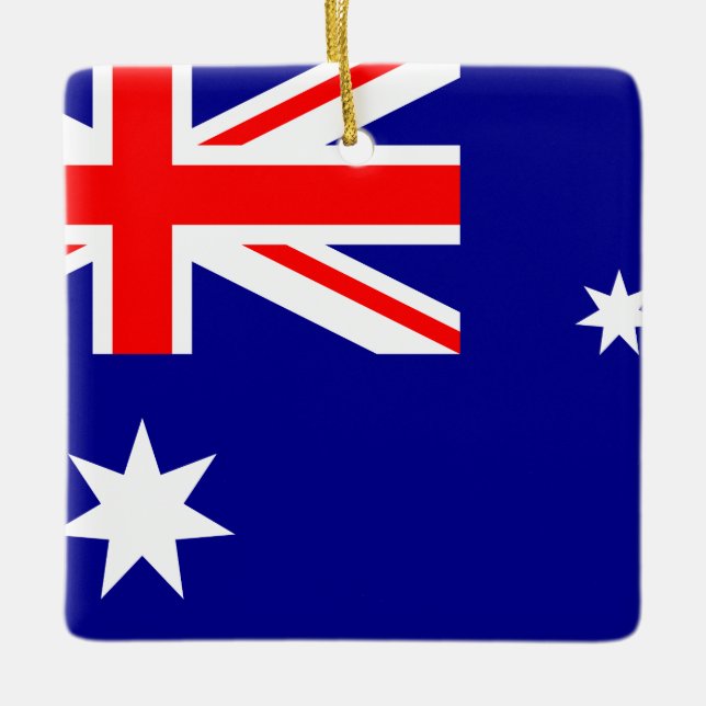 Ornement En Céramique Drapeau australien (Devant)