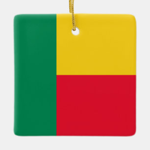 Ornement En Céramique Drapeau Bénin
