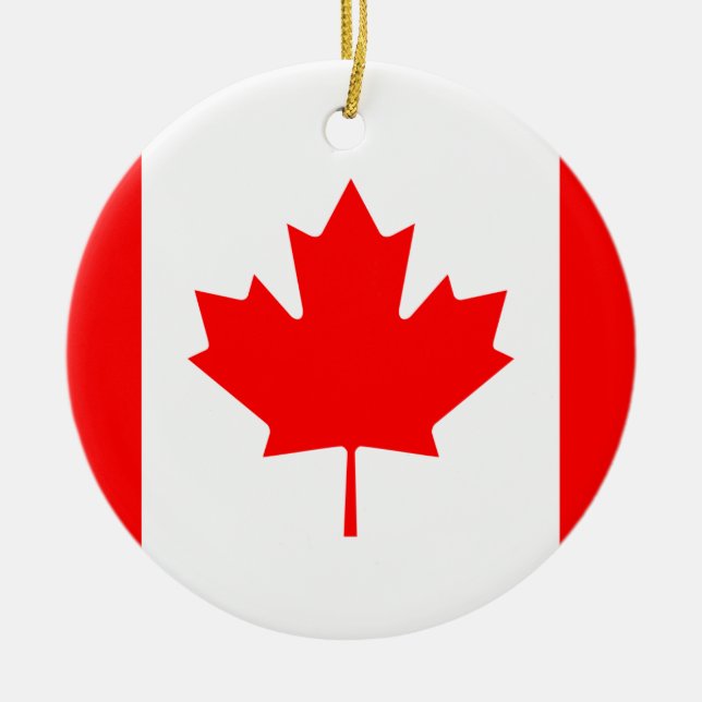Ornement En Céramique Drapeau canadien (Devant)