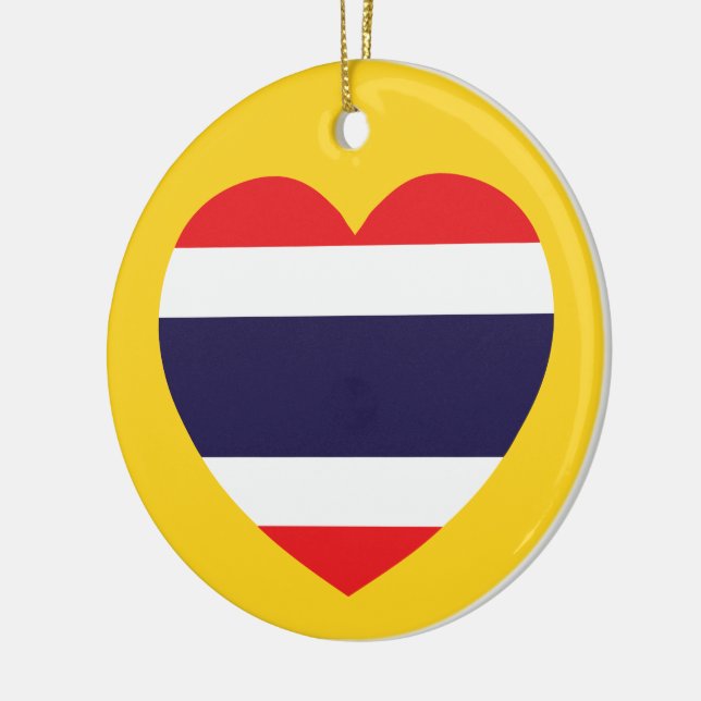 Ornement En Céramique Drapeau cardiaque en Thaïlande (Gauche)