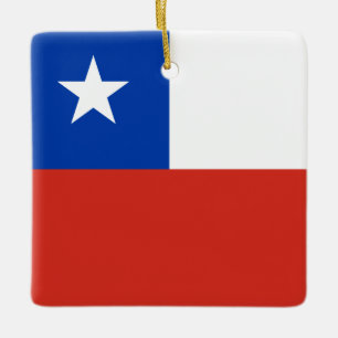 Ornement En Céramique Drapeau chilien