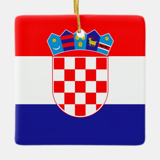 Ornement En Céramique Drapeau Croatie (Devant)