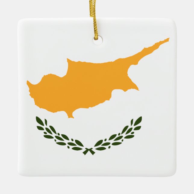 Ornement En Céramique Drapeau de Chypre (Devant)