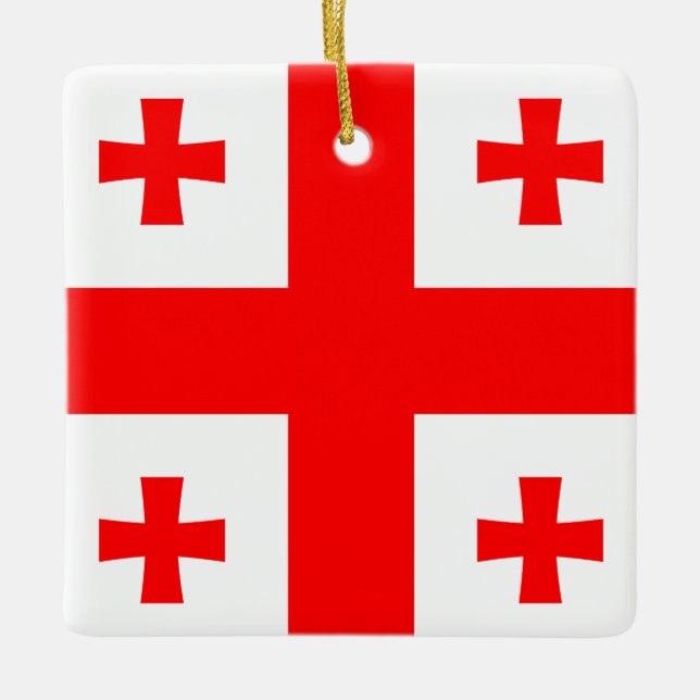 Ornement En Céramique Drapeau de Géorgie (Devant)