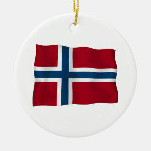 Ornement En Céramique Drapeau de la Norvège