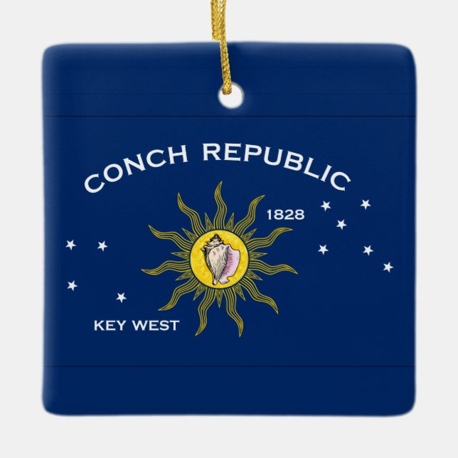 Ornement En Céramique Drapeau de la République de conque (Devant)