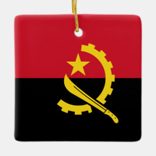 Ornement En Céramique Drapeau de l'Angola