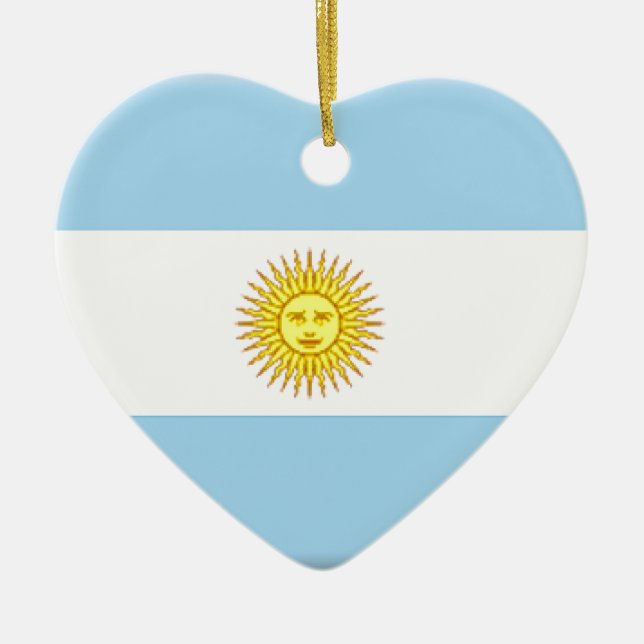 Ornement En Céramique Drapeau de l'Argentine (Devant)