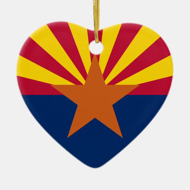 Ornement En Céramique Drapeau de l'Arizona (Devant)