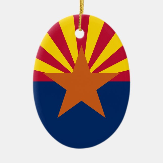 Ornement En Céramique Drapeau de l'Arizona (Devant)
