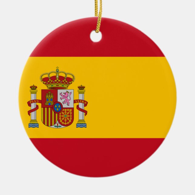 Ornement En Céramique Drapeau de l'Espagne - le Bandera de España - (Devant)