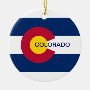 Ornement En Céramique Drapeau de l'État du Colorado