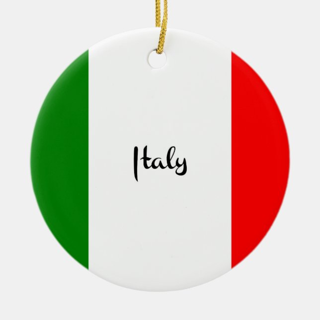 Ornement En Céramique Drapeau de l'Italie (Devant)