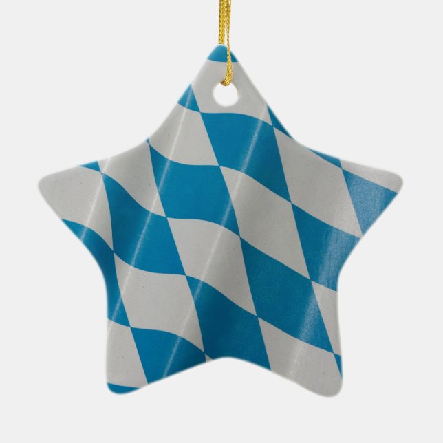 Ornement En Céramique Drapeau de l'Oktoberfest couleurs Bavière Bayern (Dos)
