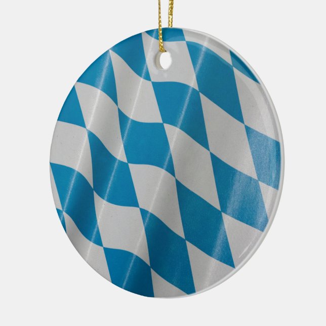 Ornement En Céramique Drapeau de l'Oktoberfest couleurs Bavière Bayern (Gauche)