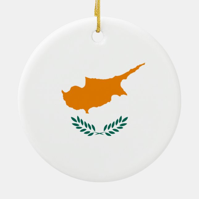 Ornement En Céramique Drapeau de l'ornement chypriote (Dos)