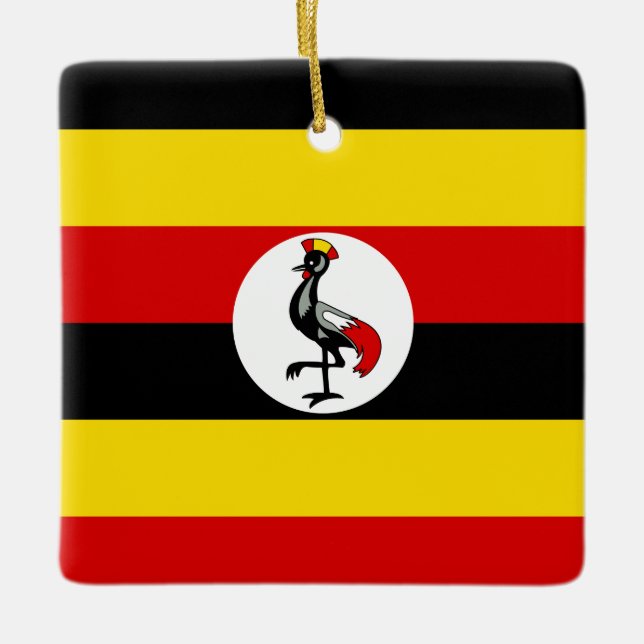 Ornement En Céramique Drapeau de l'Ouganda (Devant)