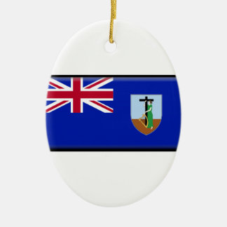 Ornement En Céramique Drapeau de Montserrat