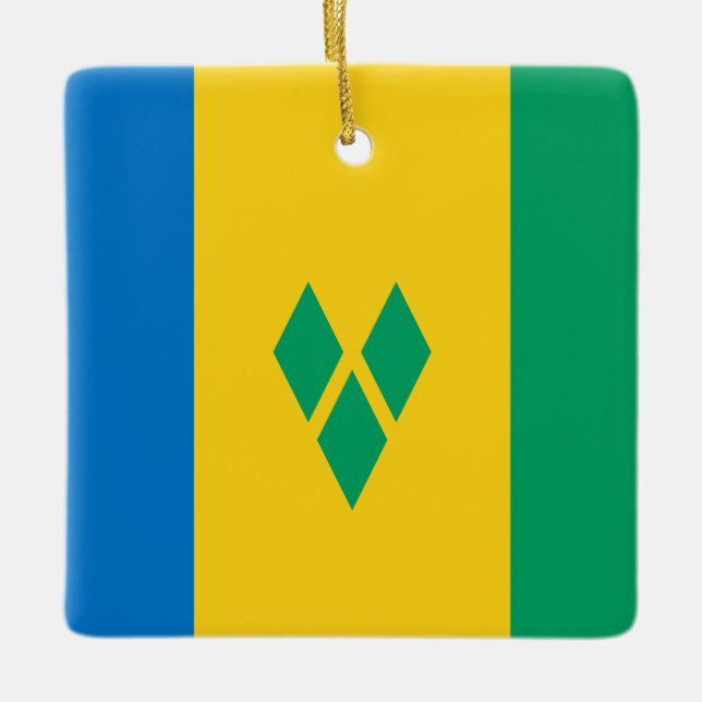 Ornement En Céramique Drapeau de Saint-Vincent-et-les Grenadines (Devant)