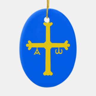 Ornement En Céramique Drapeau des Asturies (Espagne)