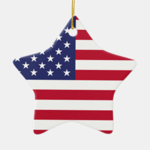 Ornement En Céramique Drapeau des États-Unis d'Amérique