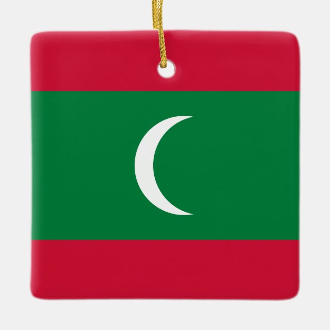 Ornement En Céramique Drapeau des Maldives (Devant)