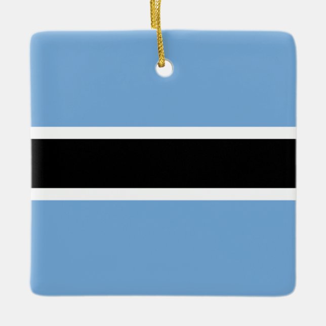 Ornement En Céramique Drapeau du Botswana (Devant)